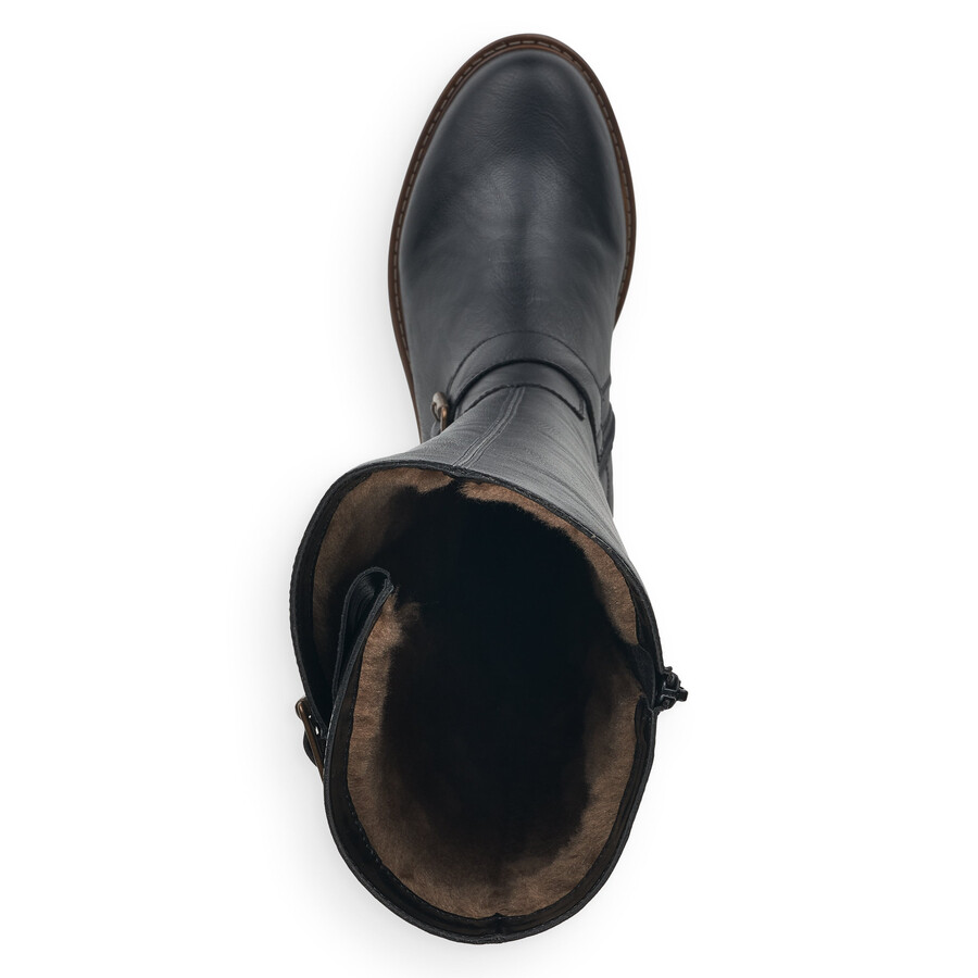 schwarze damen-stiefel mit reißverschluss remonte r6590-01