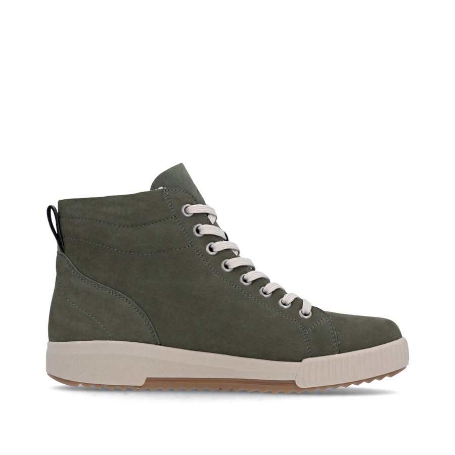 grüne damen-stiefel mit reißverschluss rieker sport w0164-54