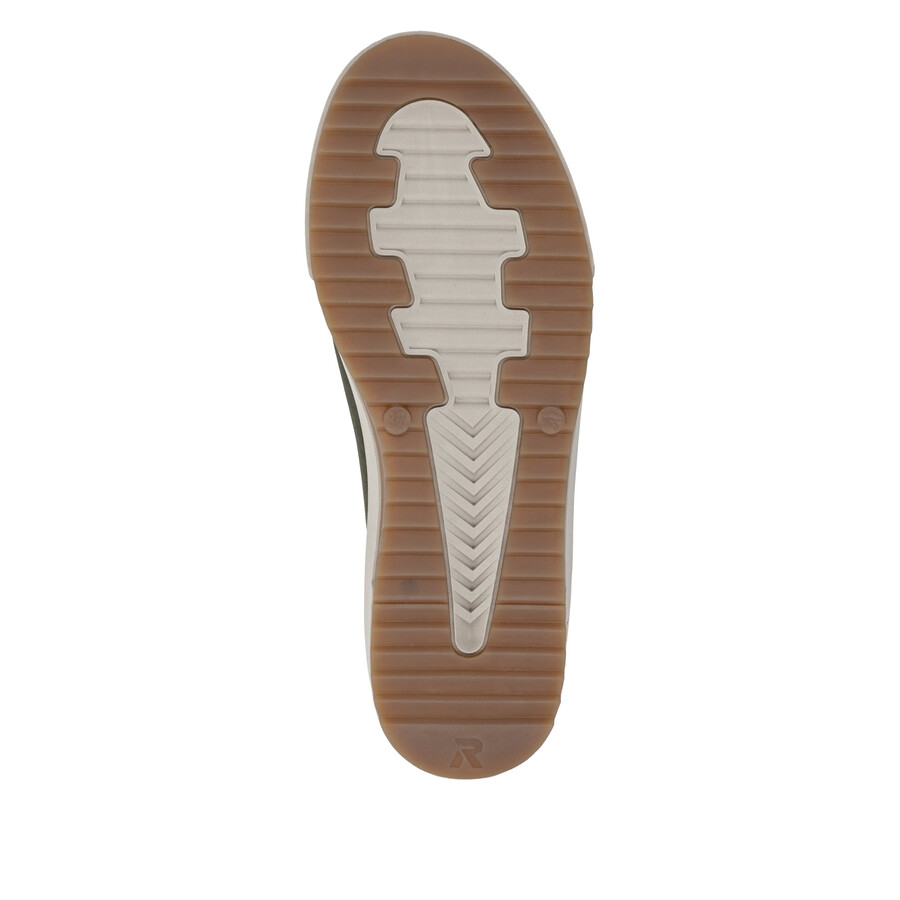 grüne damen-stiefel mit reißverschluss rieker sport w0164-54