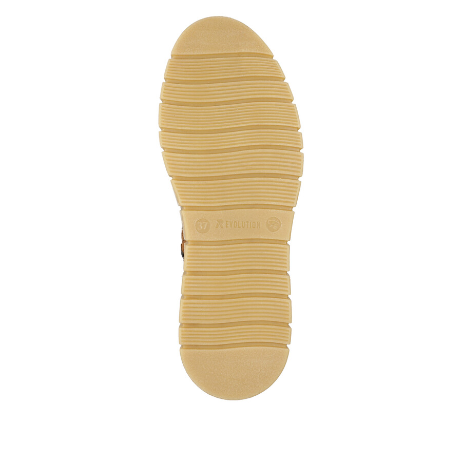 braune damen-stiefel mit reißverschluss rieker sport w1080-24