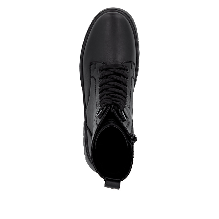 schwarze damen-stiefel mit reißverschluss rieker sport w1870-02