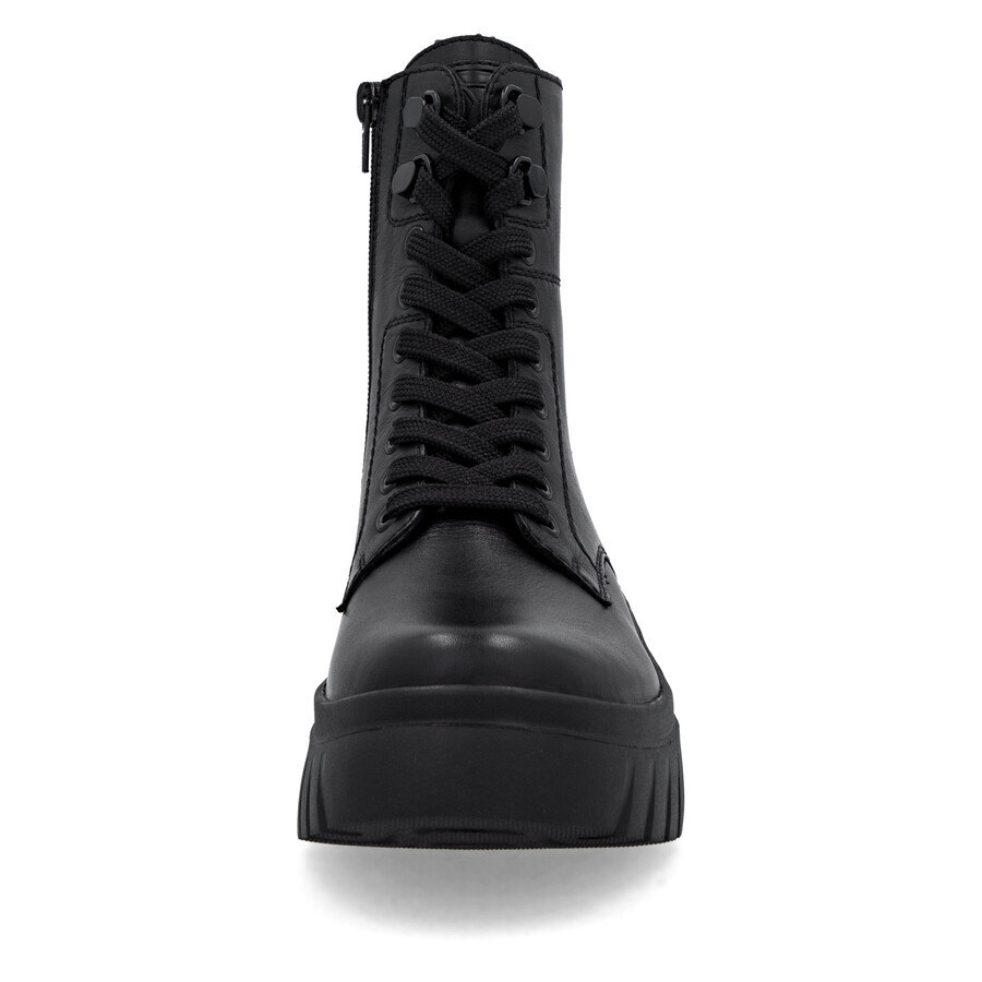 schwarze damen-stiefel mit reißverschluss rieker sport w1870-02