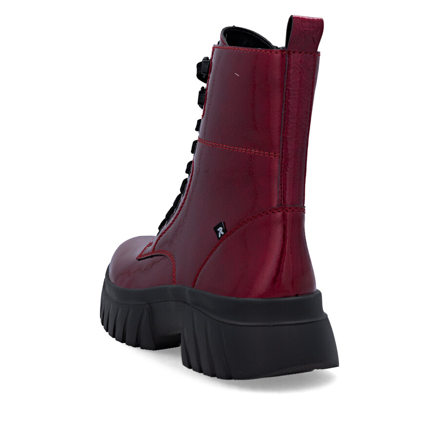 rote damen-stiefel mit reißverschluss rieker sport w1870-35