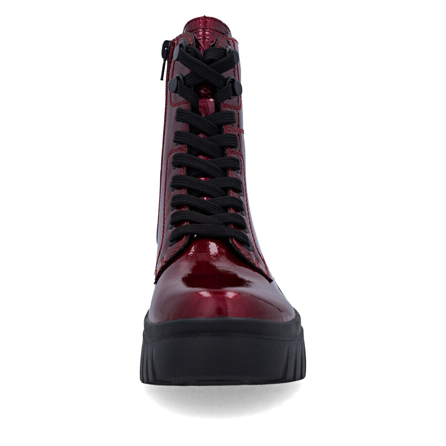 rote damen-stiefel mit reißverschluss rieker sport w1870-35