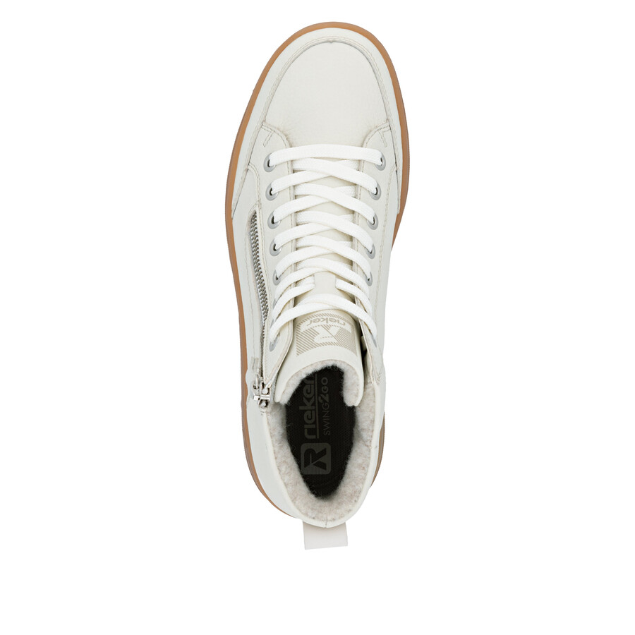 weiße damen-stiefeletten mit reißverschluss rieker sport w1971-80