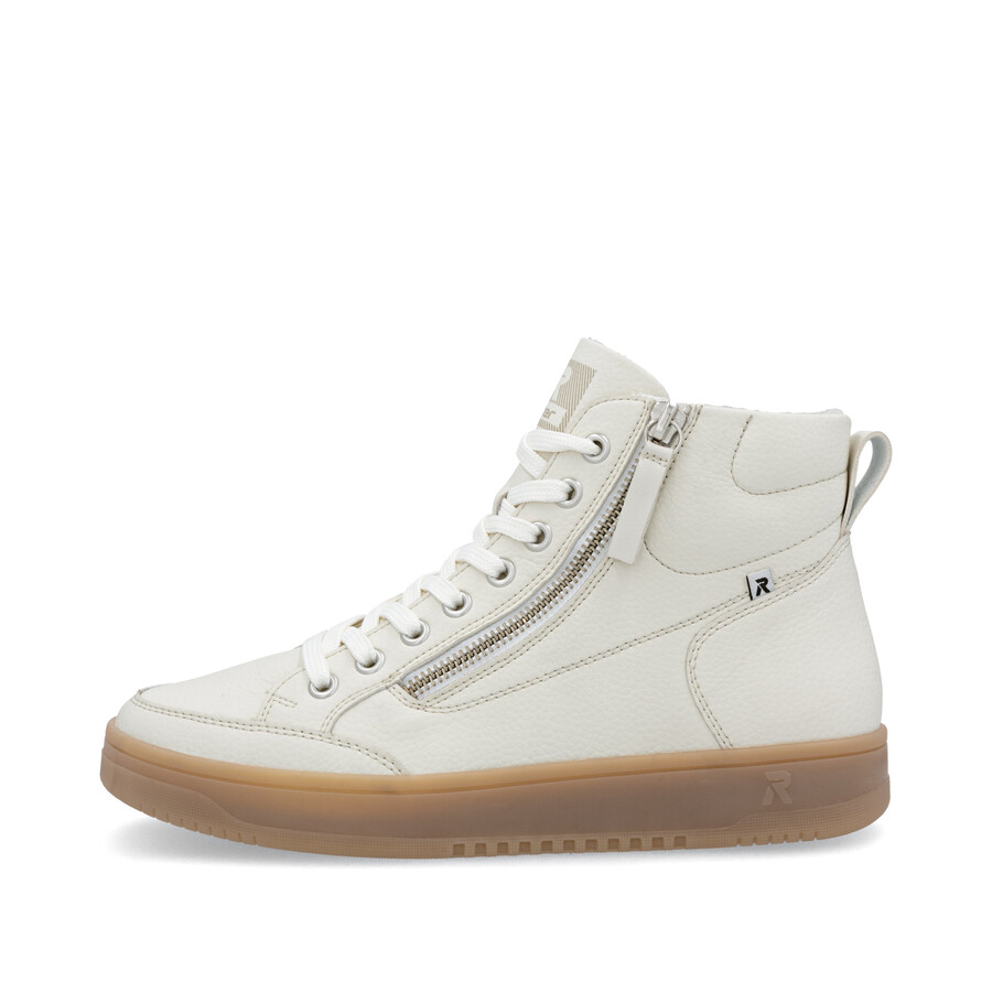 weiße damen-stiefeletten mit reißverschluss rieker sport w1971-80