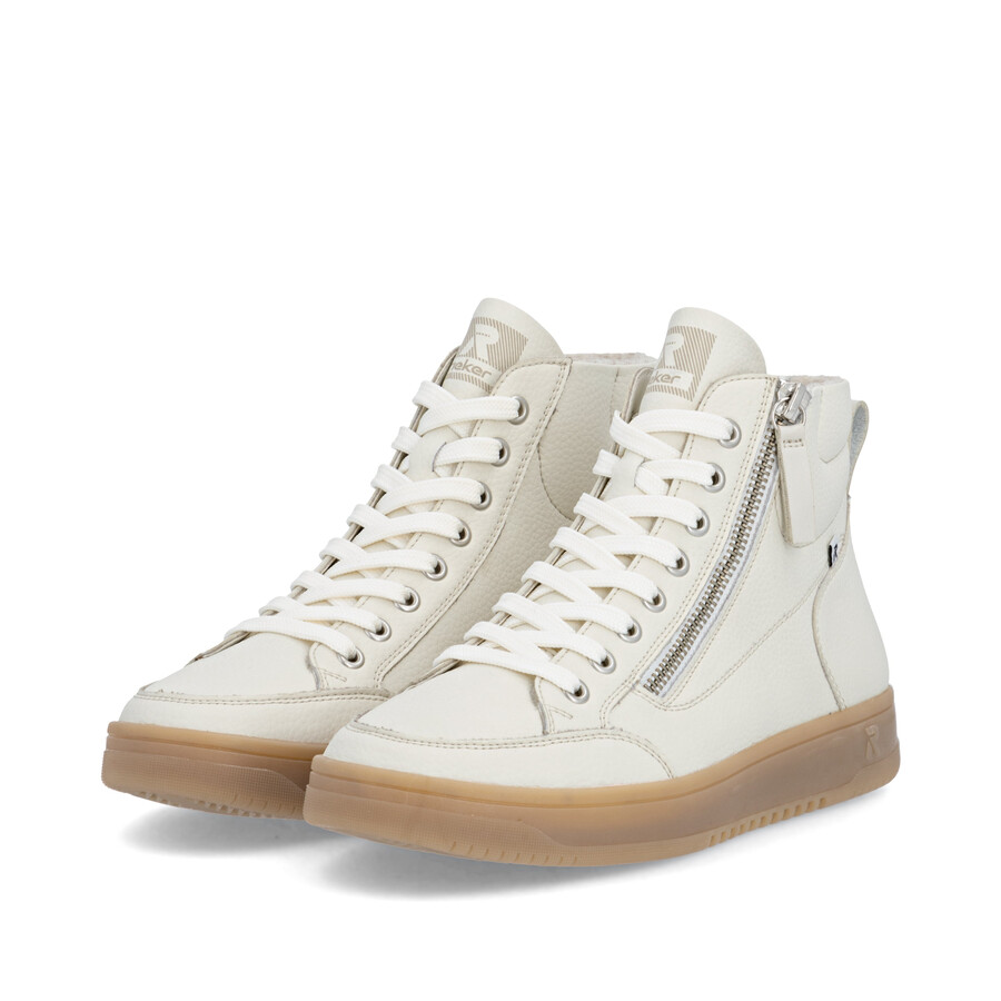 weiße damen-stiefeletten mit reißverschluss rieker sport w1971-80