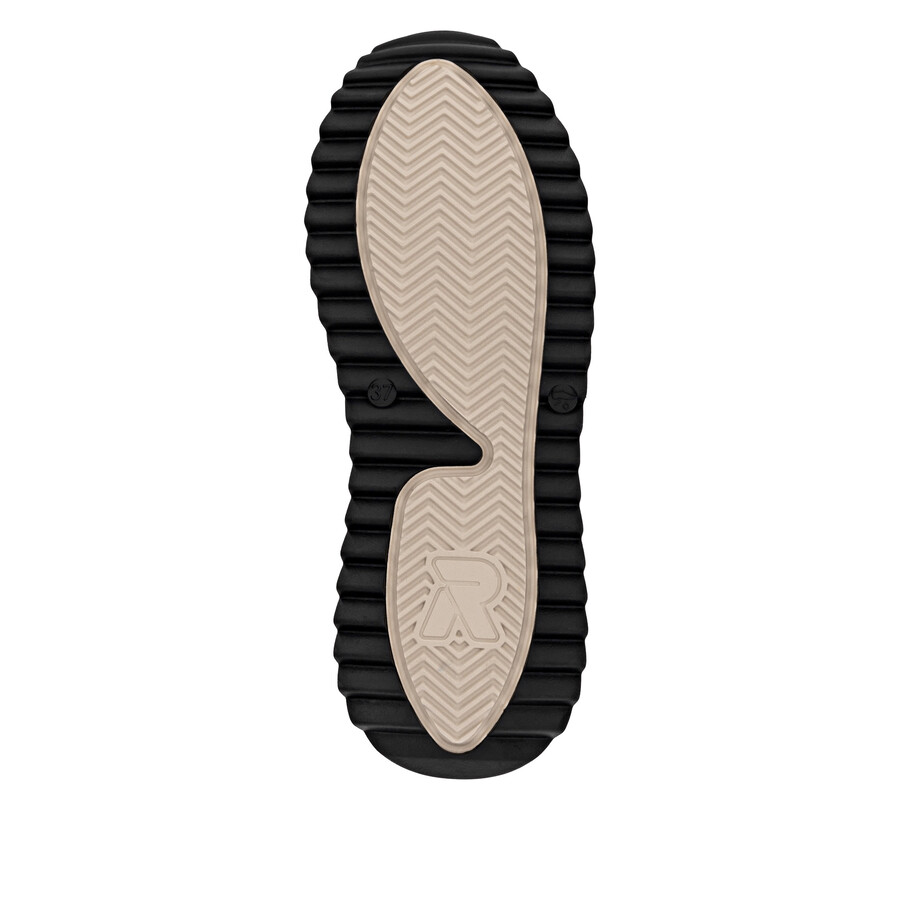 schwarze damen-stiefel mit reißverschluss rieker sport w3870-00