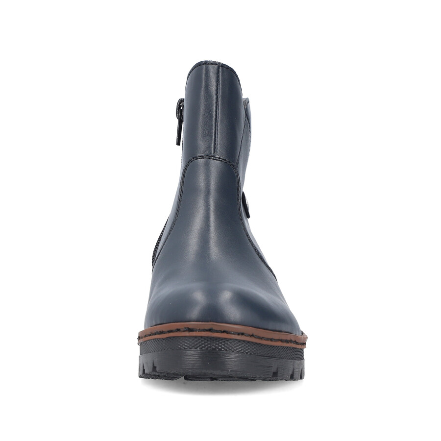 blaue damen-stiefel mit reißverschluss rieker x9164-14