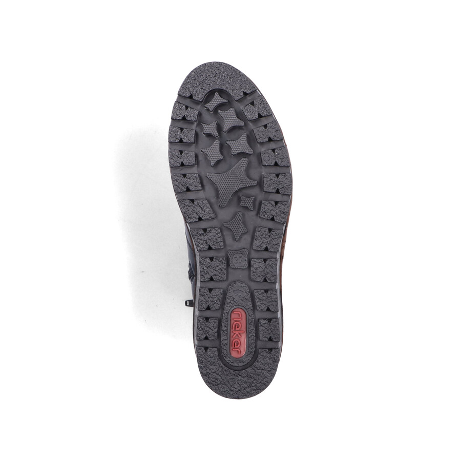 blaue damen-stiefel mit reißverschluss rieker x9164-14
