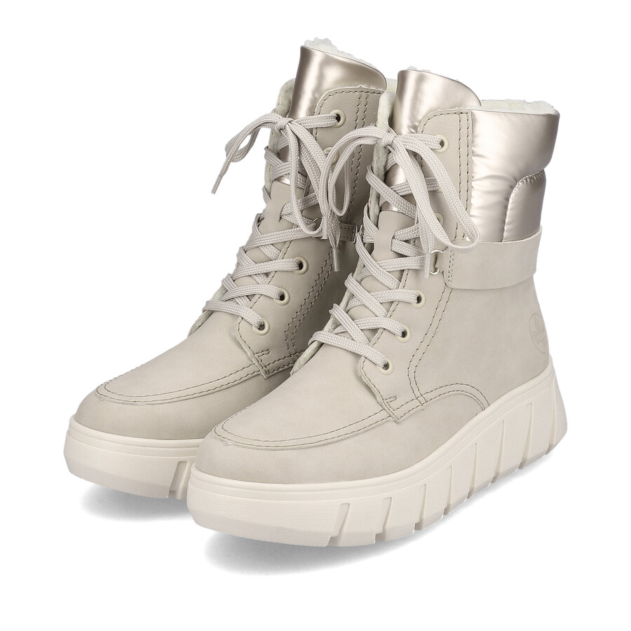 beige damen-stiefeletten mit reißverschluss rieker y3503-62