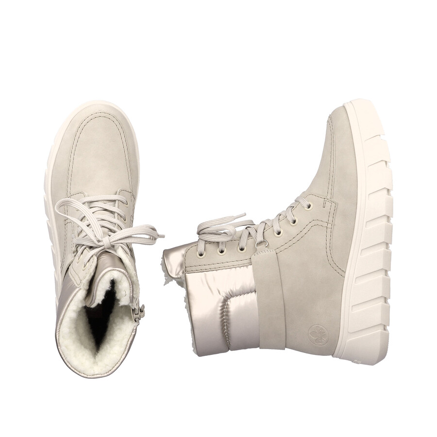 beige damen-stiefeletten mit reißverschluss rieker y3503-62
