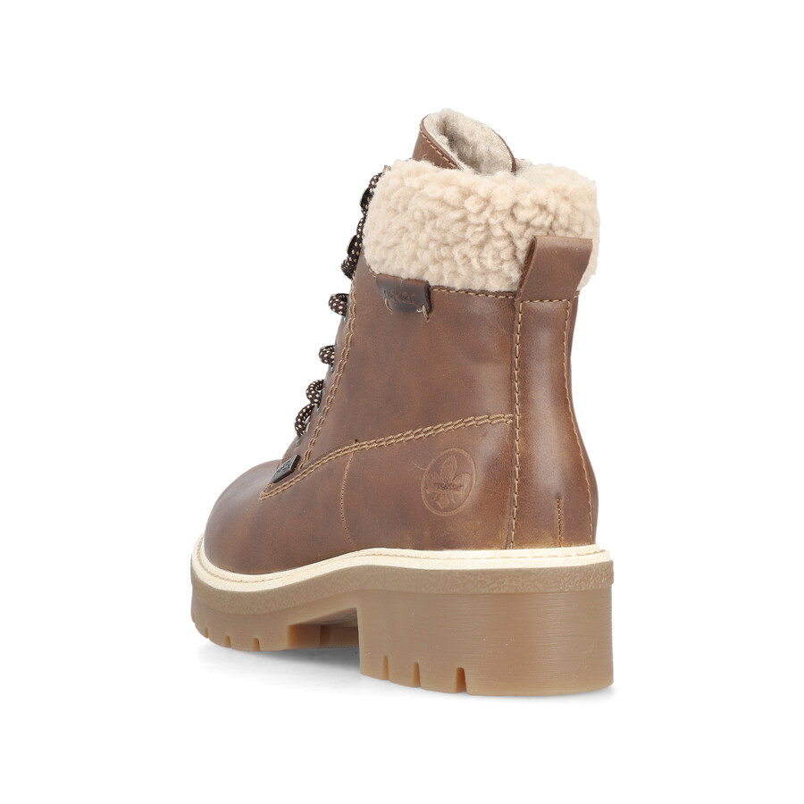 braune damen-stiefel mit reißverschluss rieker y8118-22