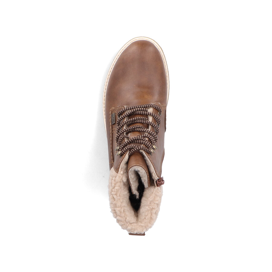 braune damen-stiefel mit reißverschluss rieker y8118-22