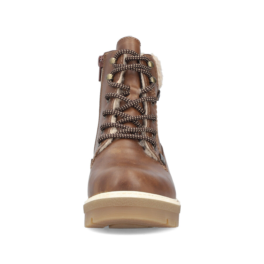 braune damen-stiefel mit reißverschluss rieker y8118-22