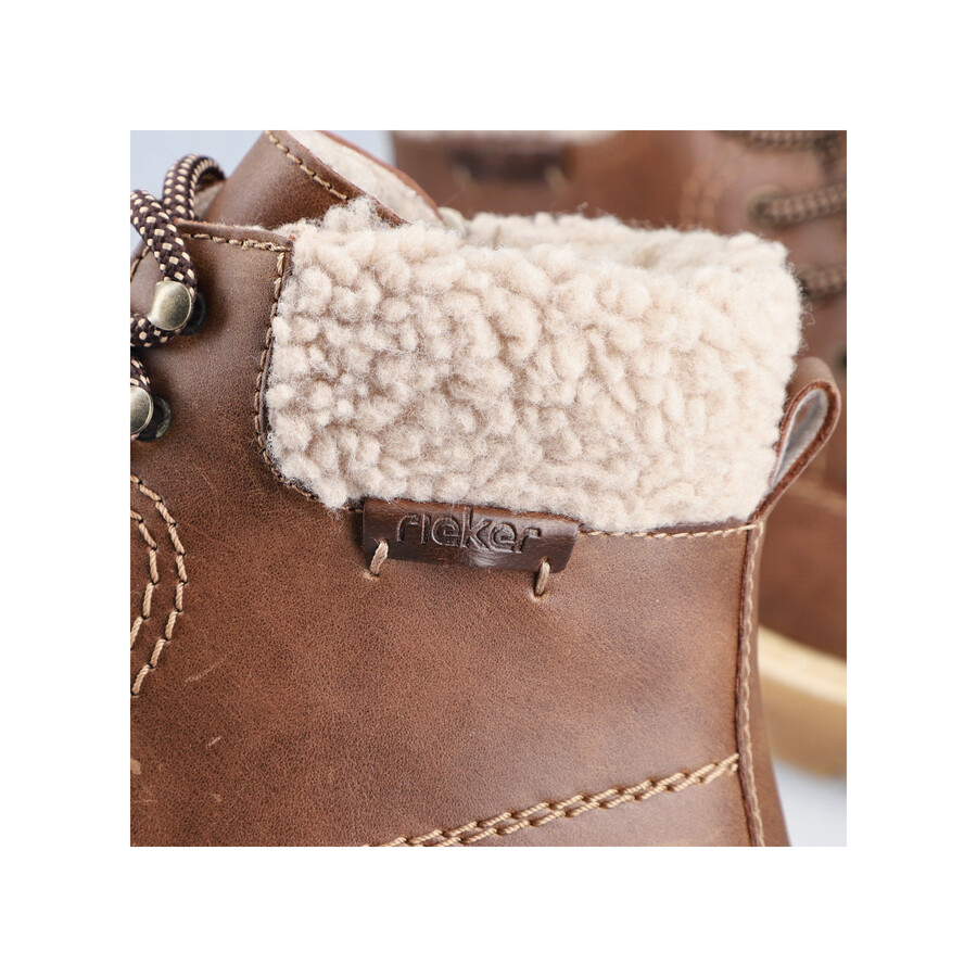 braune damen-stiefel mit reißverschluss rieker y8118-22