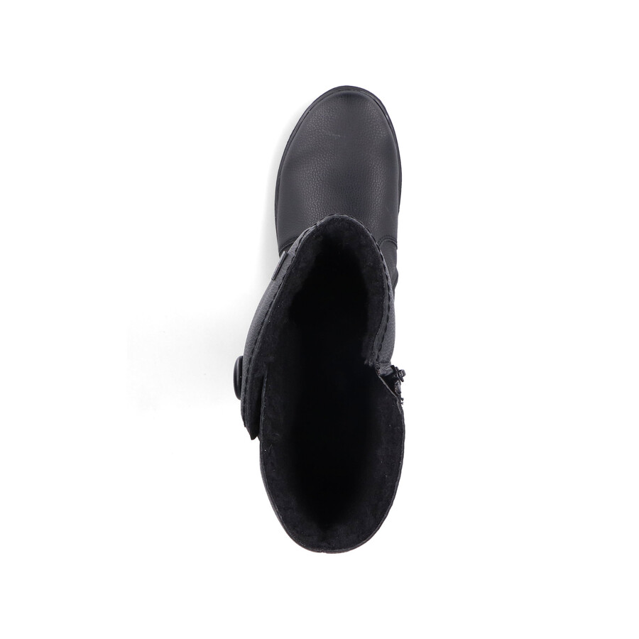 schwarze damenstiefel mit reißverschluss rieker z0090-00