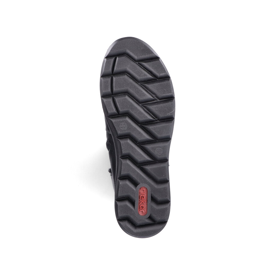 schwarze damenstiefel mit reißverschluss rieker z0090-00