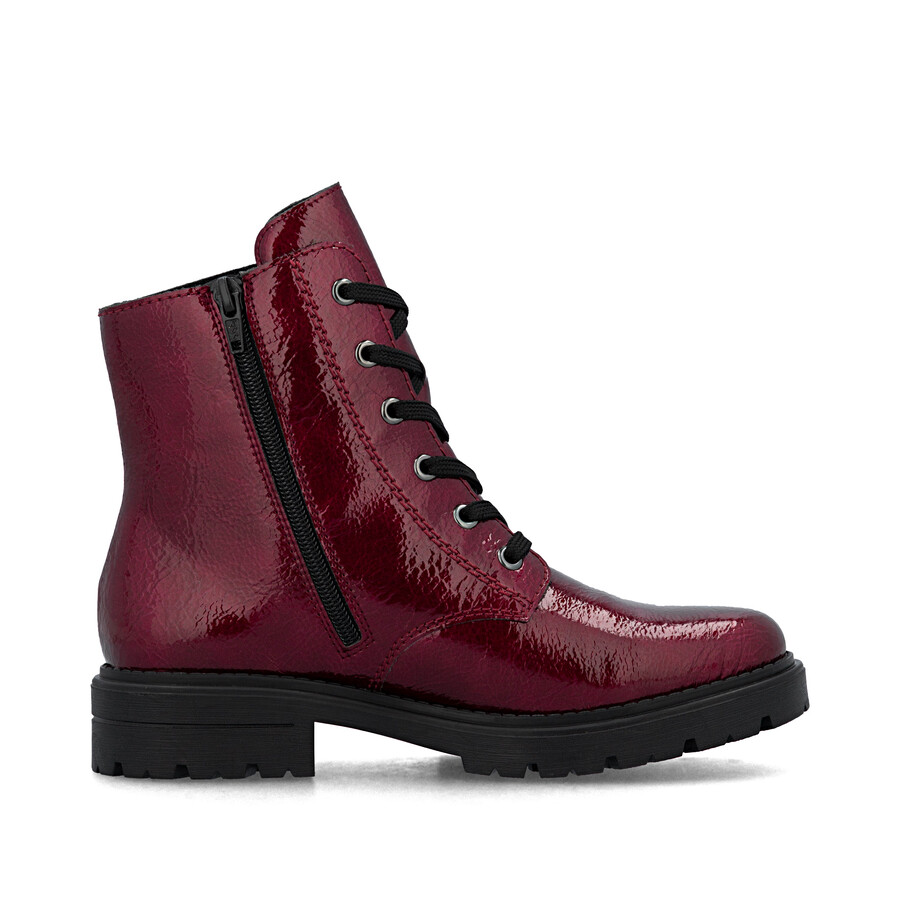 rote damen-stiefel mit reißverschluss rieker z2841-33