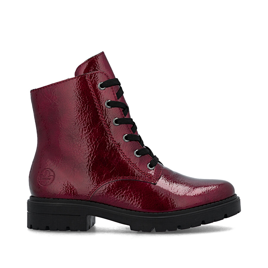 rote damen-stiefel mit reißverschluss rieker z2841-33
