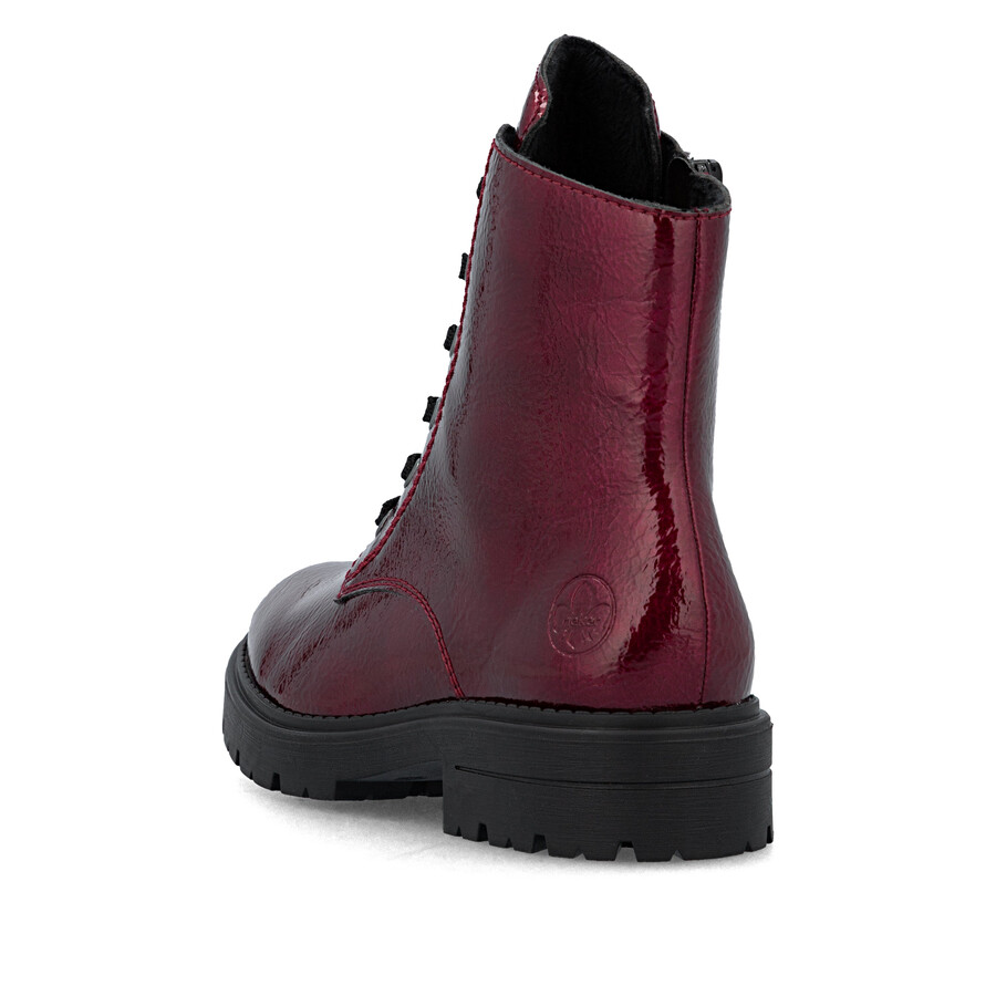 rote damen-stiefel mit reißverschluss rieker z2841-33