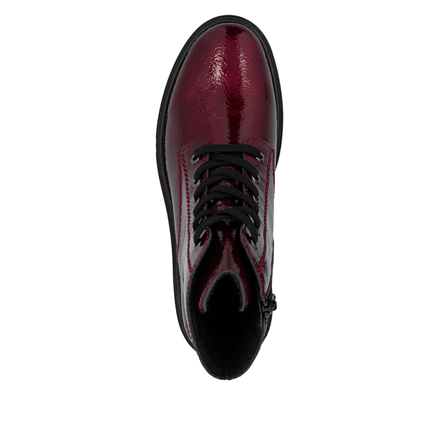 rote damen-stiefel mit reißverschluss rieker z2841-33