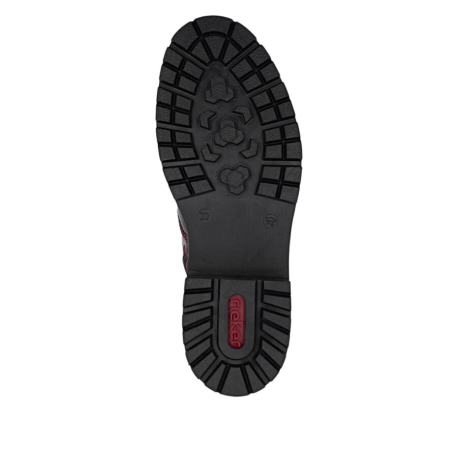 rote damen-stiefel mit reißverschluss rieker z2841-33
