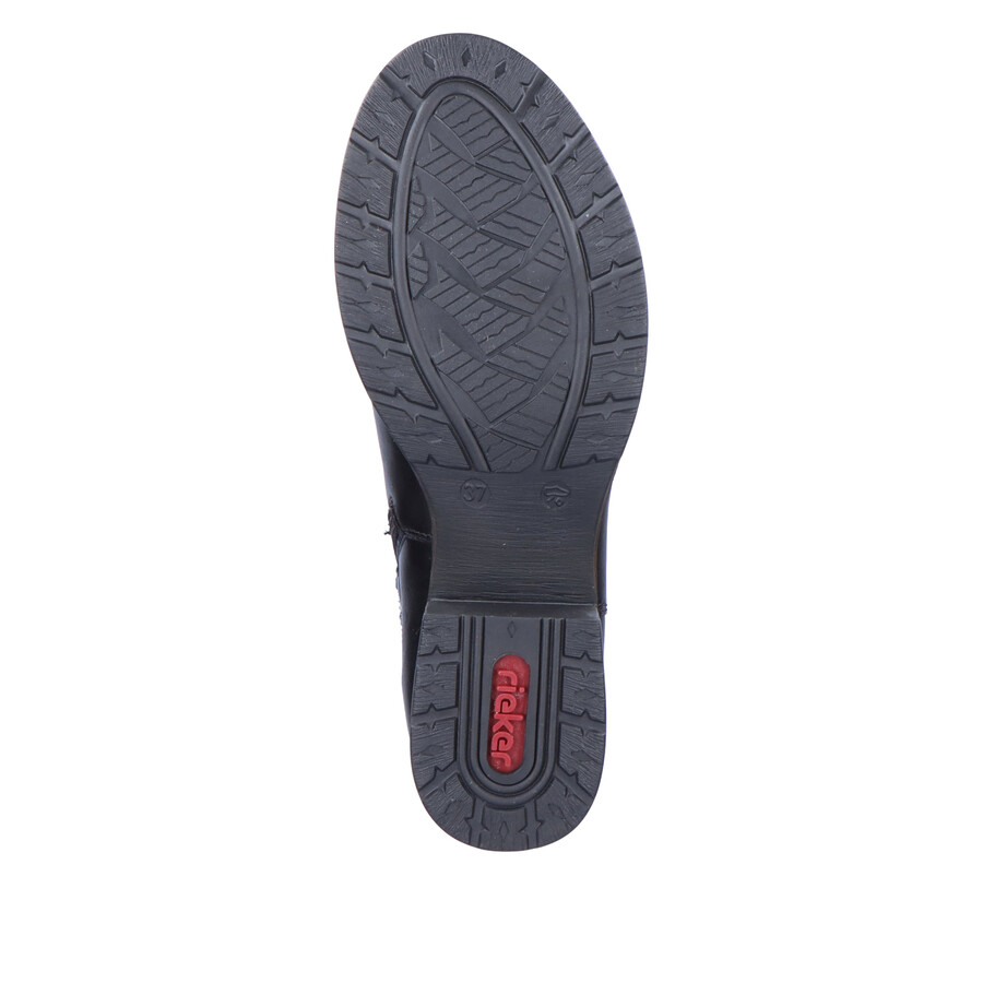schwarze damen-stiefel mit reißverschluss rieker z9591-00