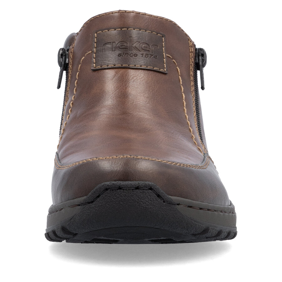 braune reißverschlussstiefel für herren rieker 03352-24