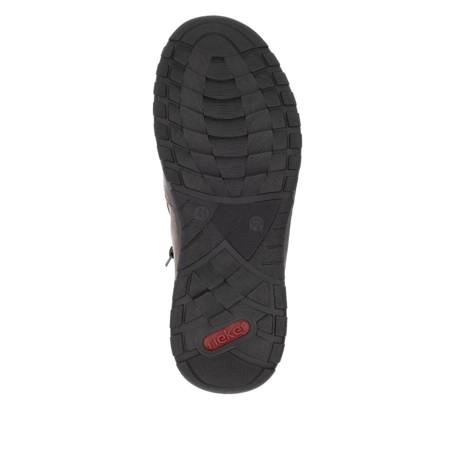 braune reißverschlussstiefel für herren rieker 03352-24