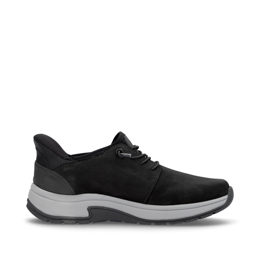 schwarze herrenschuhe mit gummizug rieker 11050-00