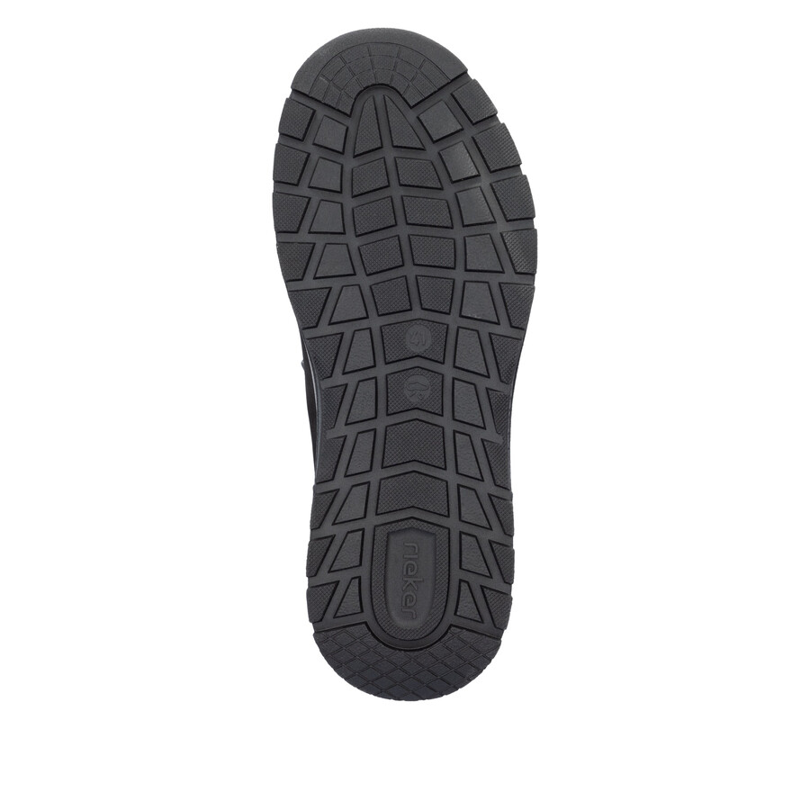 schwarze herrenschuhe mit gummizug rieker 11050-00