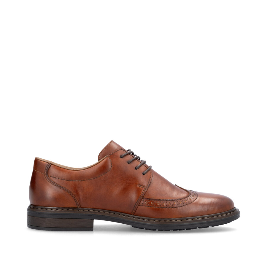 braune elastische herrenschuhe rieker 17620-24