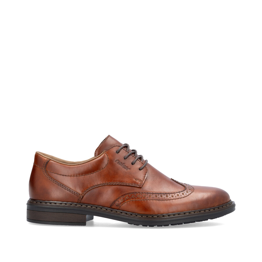 braune elastische herrenschuhe rieker 17620-24