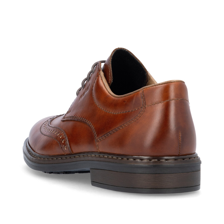 braune elastische herrenschuhe rieker 17620-24