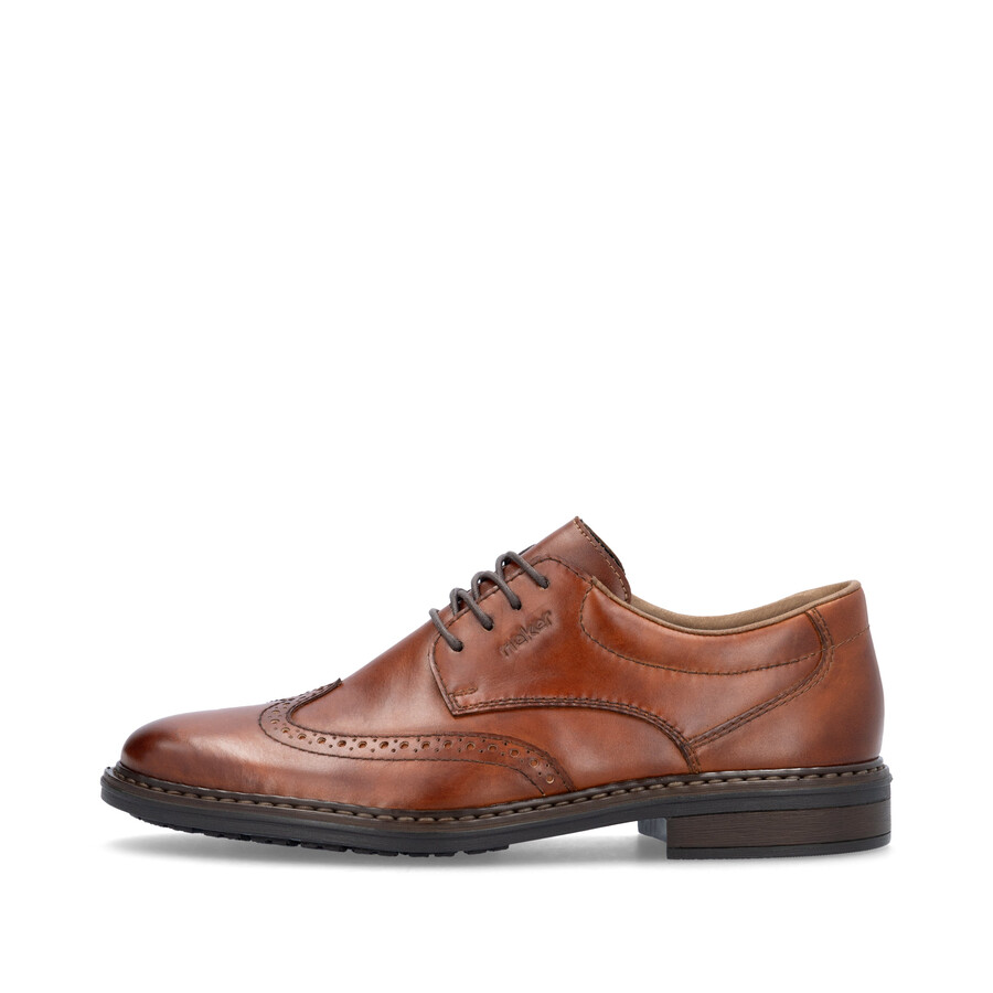 braune elastische herrenschuhe rieker 17620-24
