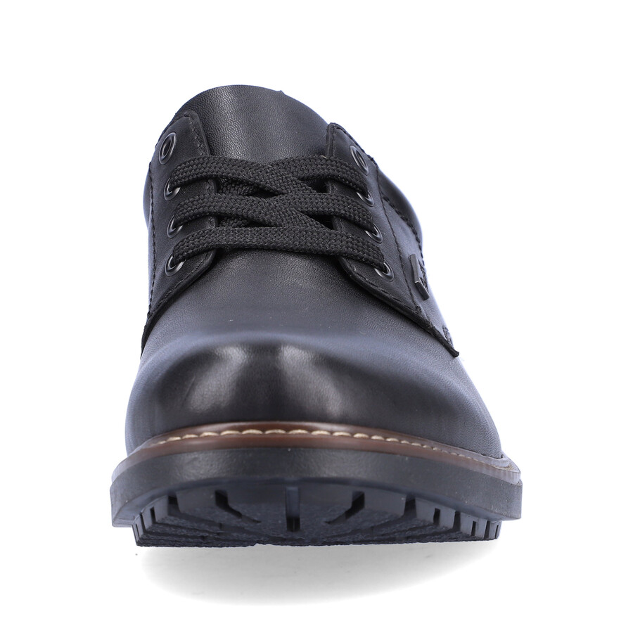 schwarze herrenschuhe mit gummizug rieker f4611-00
