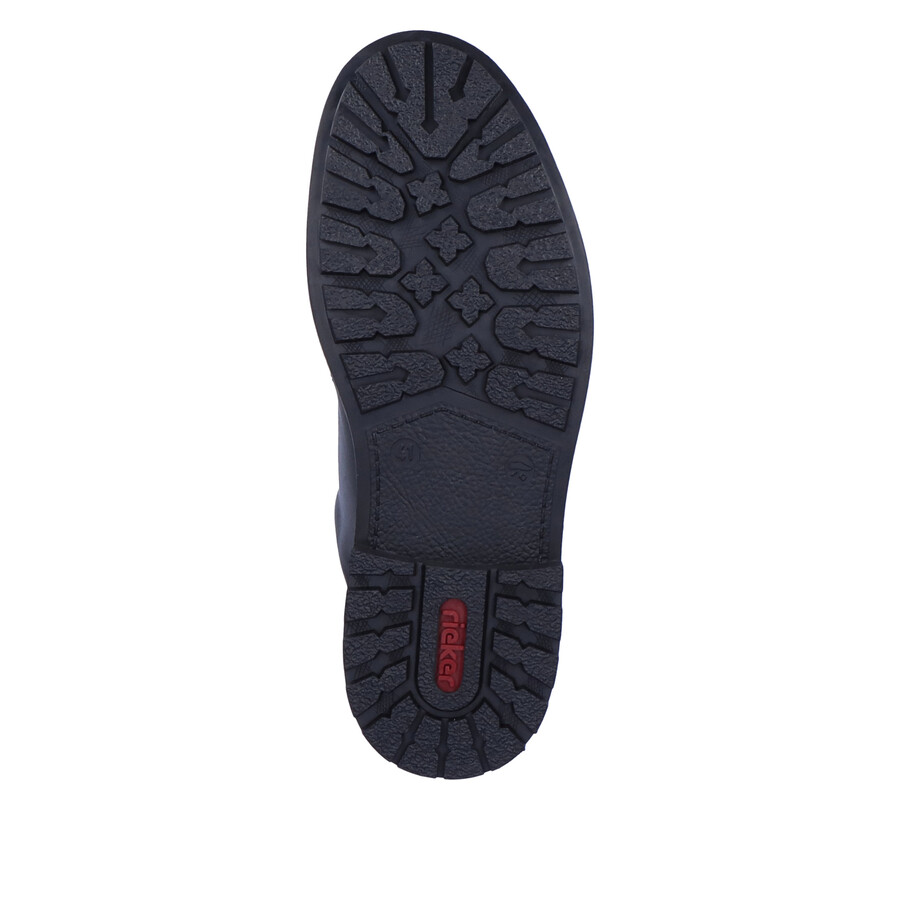schwarze herrenschuhe mit gummizug rieker f4611-00