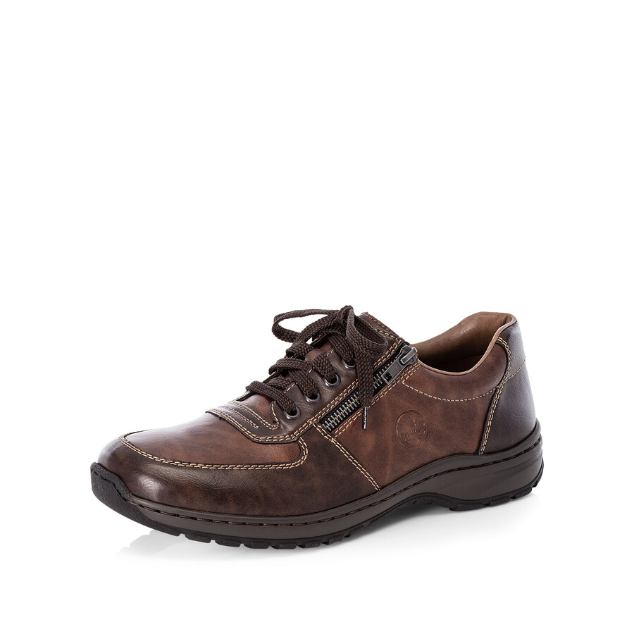 braune herren-schuhe mit reißverschluss rieker 03329-25