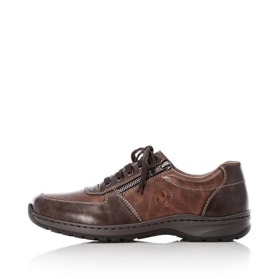 braune herren-schuhe mit reißverschluss rieker 03329-25