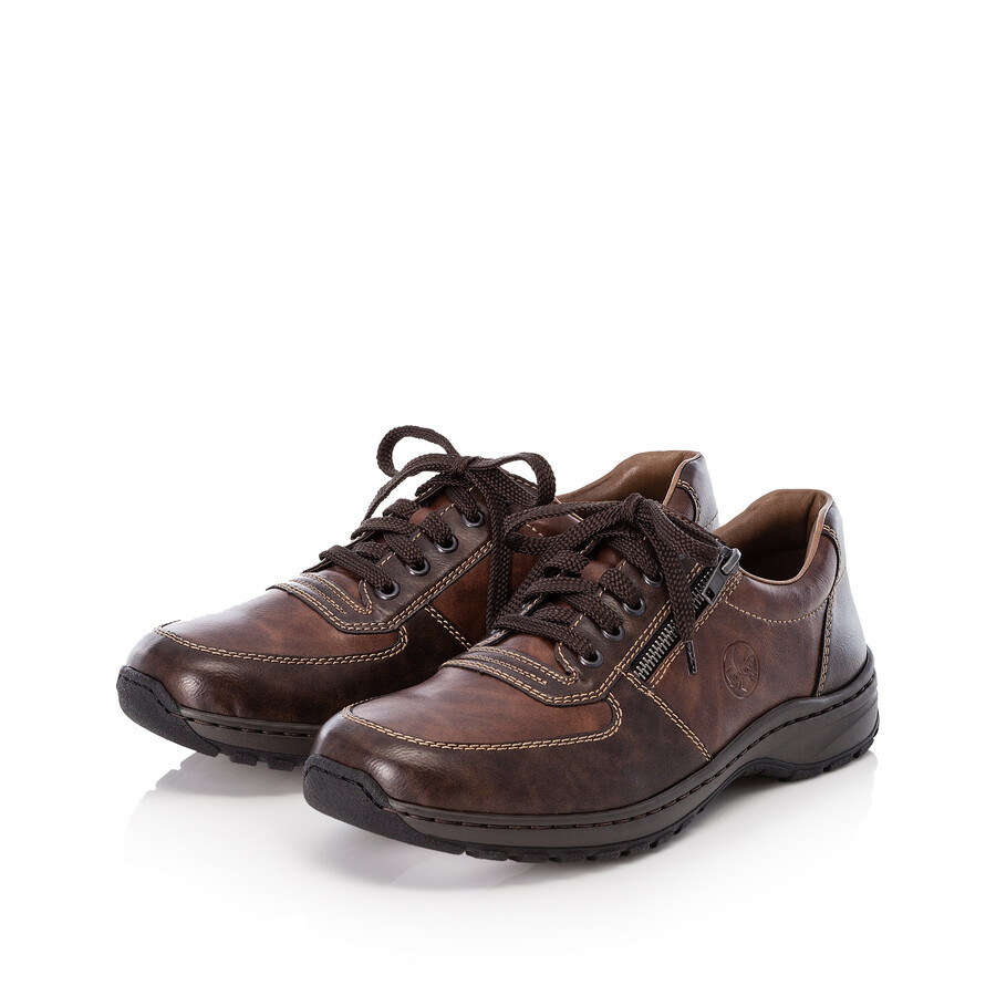 braune herren-schuhe mit reißverschluss rieker 03329-25