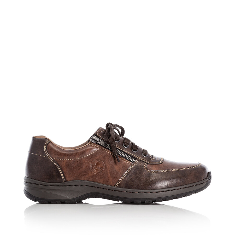 braune herren-schuhe mit reißverschluss rieker 03329-25