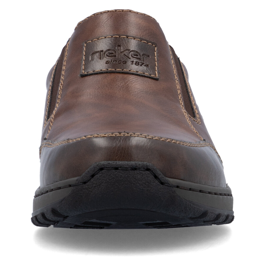braune elastische herrenschuhe rieker 03354-26