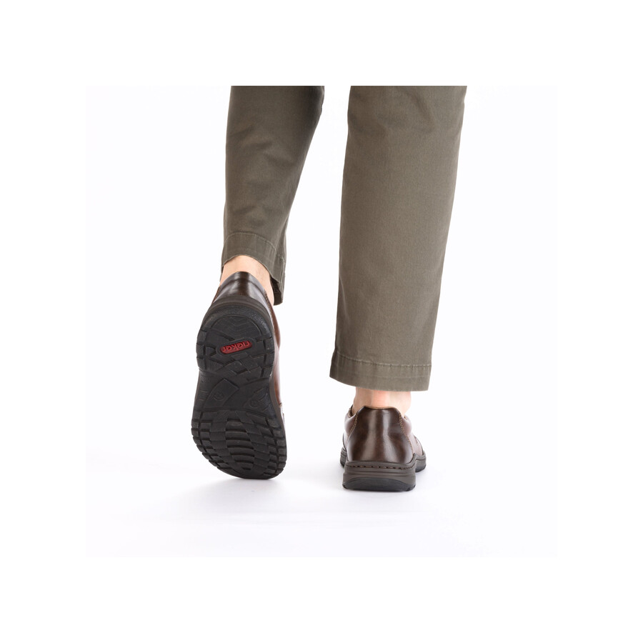 braune elastische herrenschuhe rieker 03354-26