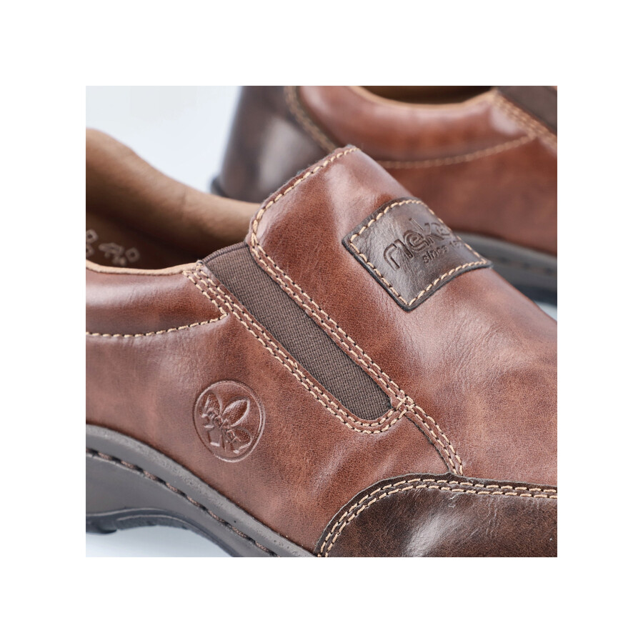 braune elastische herrenschuhe rieker 03354-26