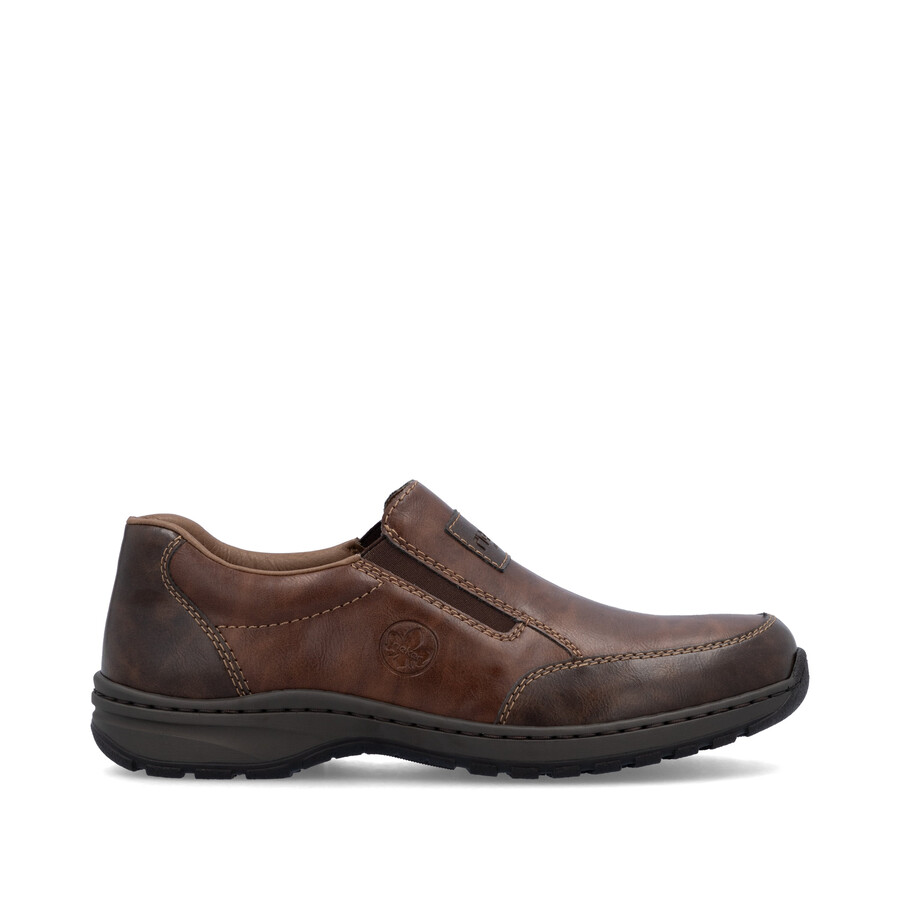 braune elastische herrenschuhe rieker 03354-26