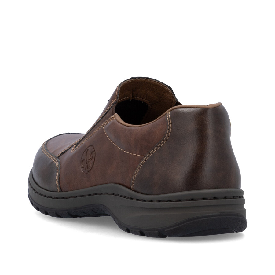 braune elastische herrenschuhe rieker 03354-26