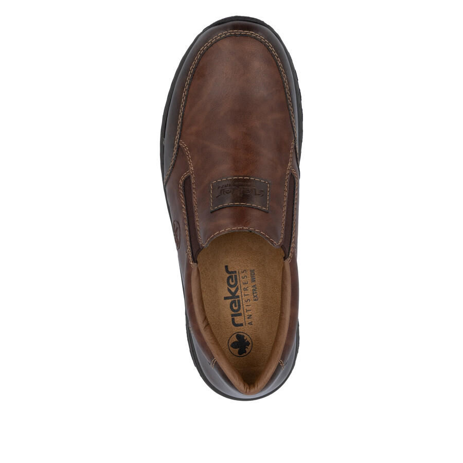 braune elastische herrenschuhe rieker 03354-26
