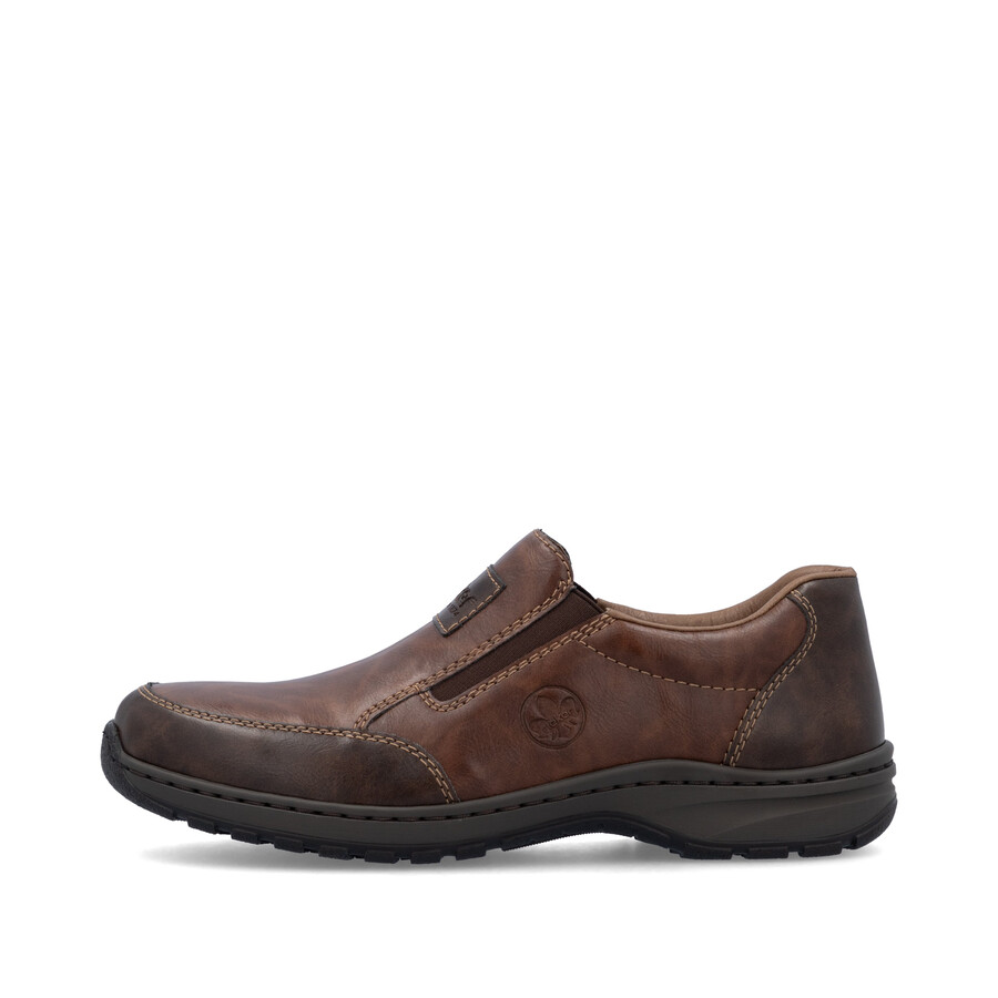 braune elastische herrenschuhe rieker 03354-26