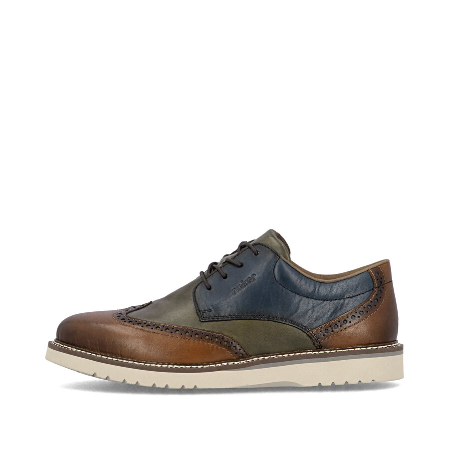 mehrlagige elastische herrenschuhe rieker 04504-90